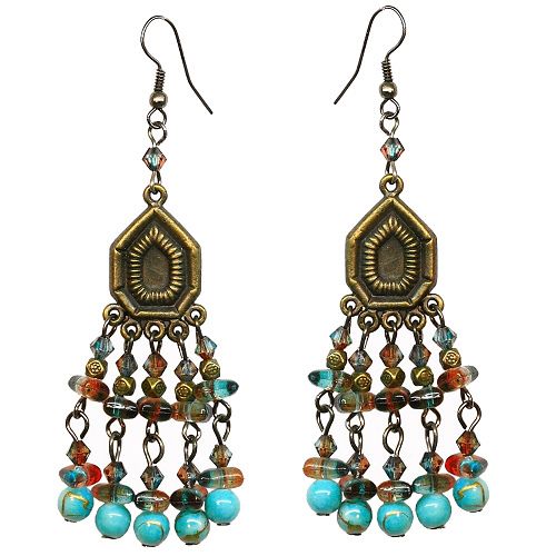 Ohrringe, Ohrhänger, Vintage Look, Ohrschmuck, Modeschmuck, 2912 - zum Schließen ins Bild klicken